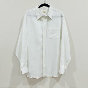 Parisian Signature Men’s 100% Linen White Shirt Long Sleeve Size XL